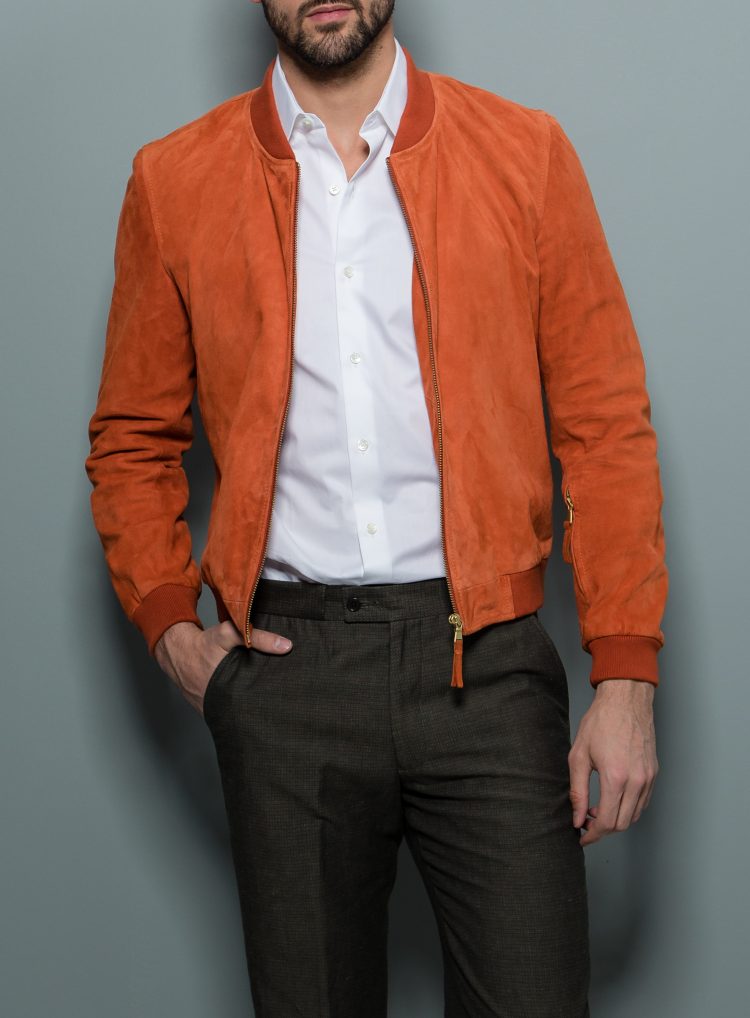 Orange suede coat deals